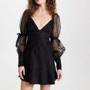 For Love & Lemons - Gabrielle Puff Sleeve Mini Dress (L) - Never worn, tags